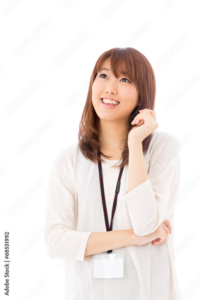 asian businesswoman on white background asian businesswoman on white background