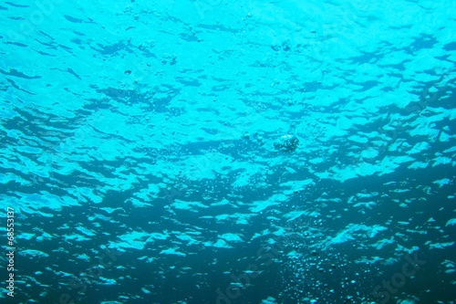 Blue water ripples underwater, texture and backgrounds