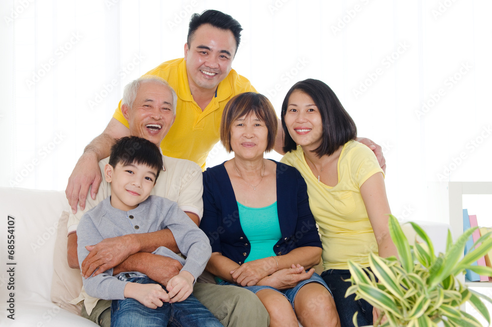 Portrait of asian three generations family Portrait of asian three generations family