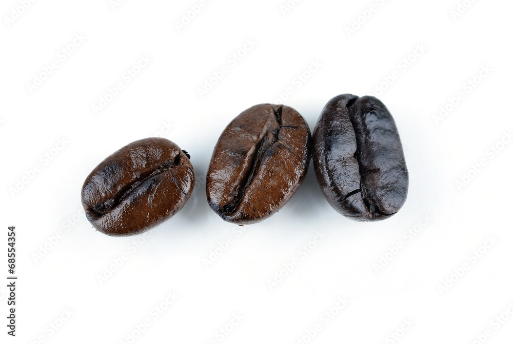Coffee beans isolated on white background Coffee beans isolated on white background