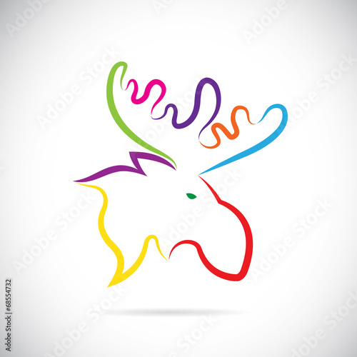 Vector images of moose deer head
