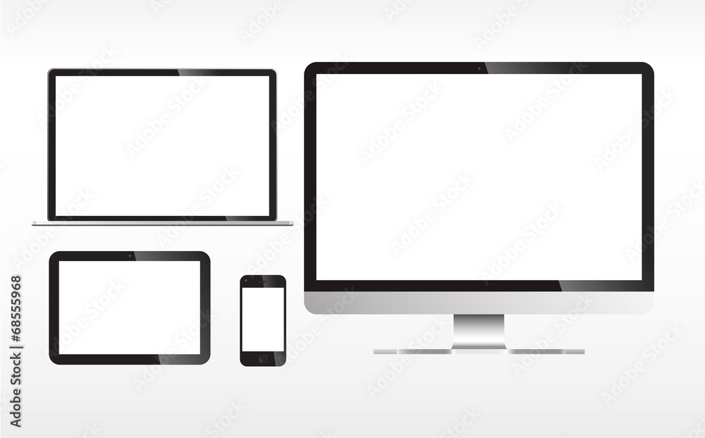 Communication Devices Isolated on White Communication Devices Isolated on White