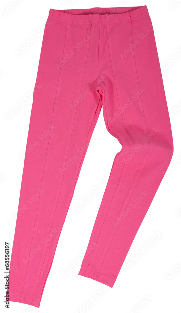 Pink sweatpants isolated on a white background