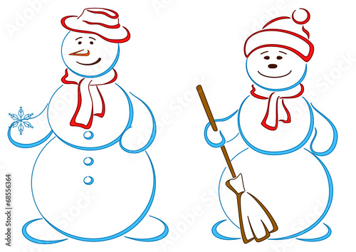 Snowballs, pair