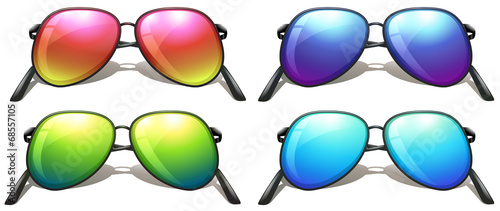 Coloured sunglasses