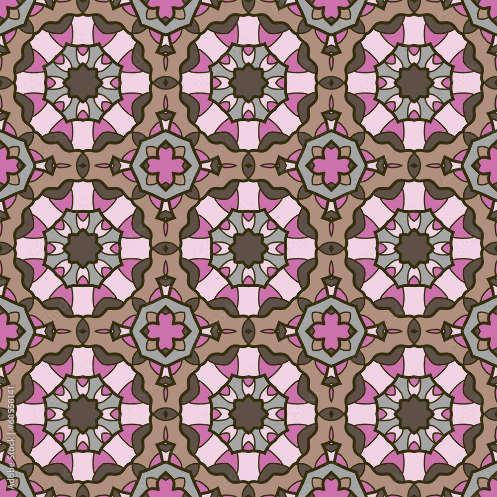 Seamless ornate geometric pattern, abstract background