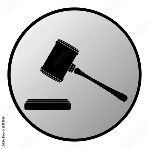 Judge gavel button