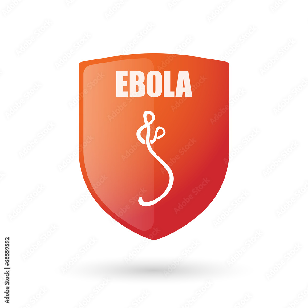 Obraz premium Shield with an ebola sign