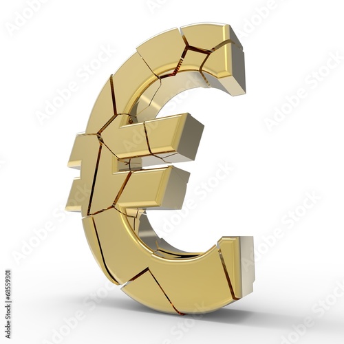 Broken Euro Symbol in Gold