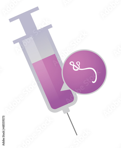 Syringe with ebola
