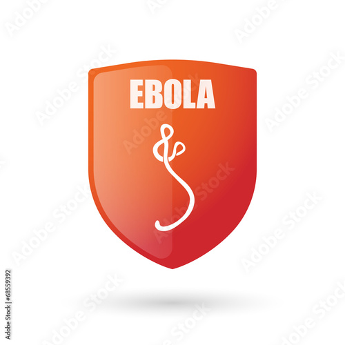 Shield with an ebola sign