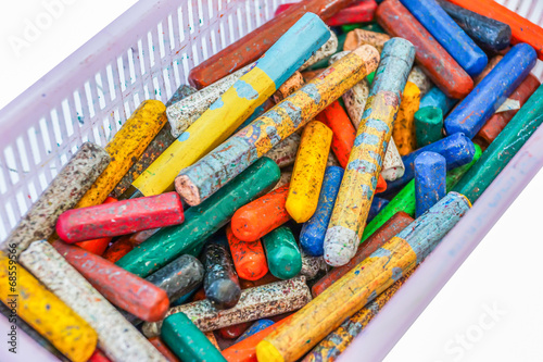 Multicolored crayons