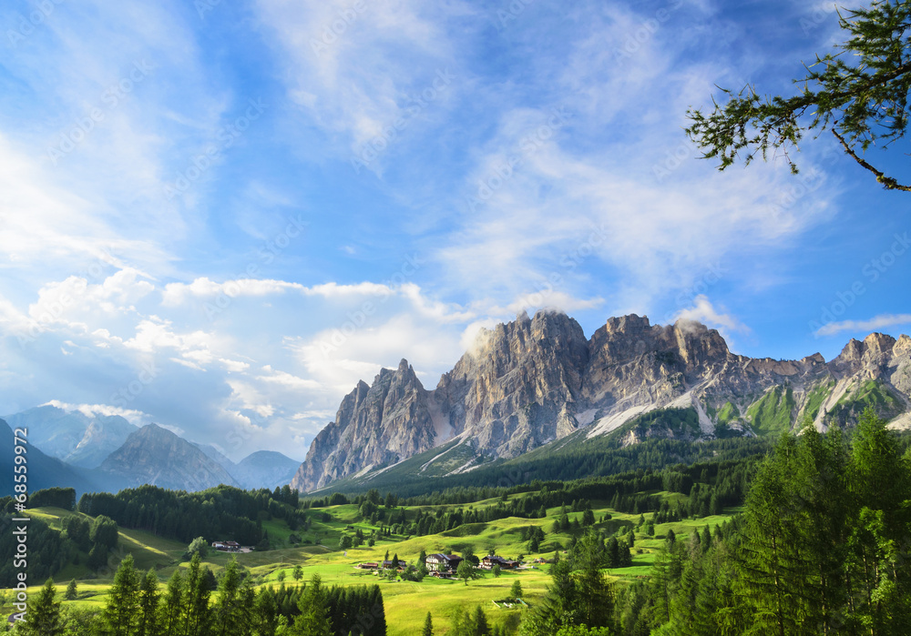Landscape of Dolomites, Cortina d'Ampezzo, South Tyrol, Italy