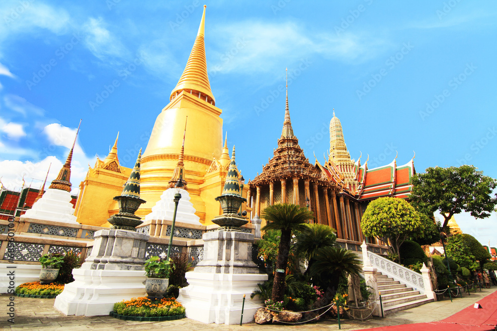Golden pagoda in Thai temple
