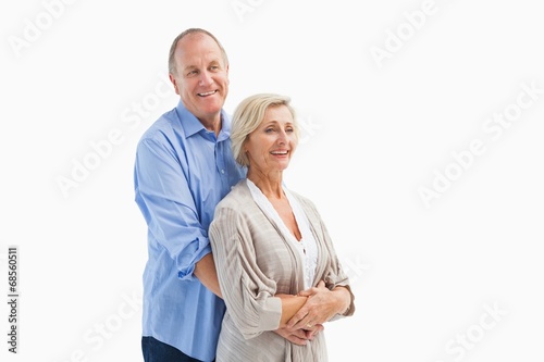 Happy mature couple embracing each other