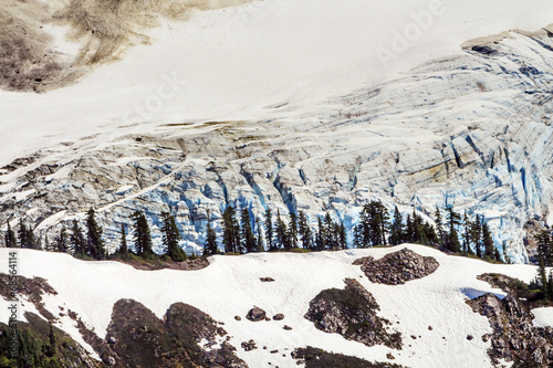 Mount Shuksan Glacier Evergreens Artist Point Washington