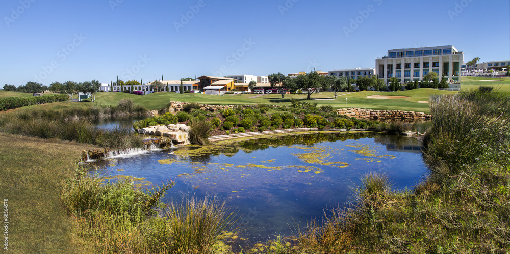 Landscape view of a golf course in the Algarve.