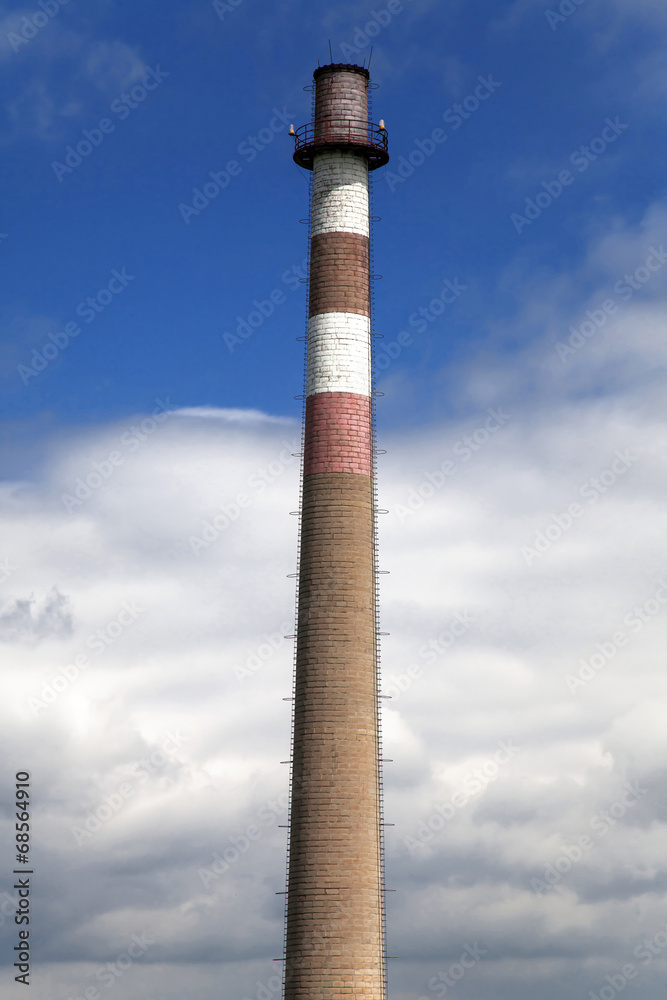 Chimney with blue sky
