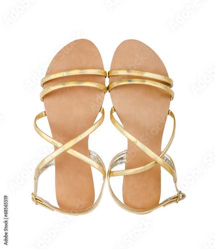 Gold sandals photo