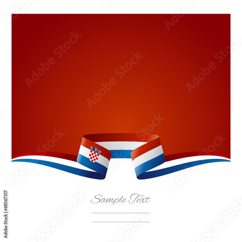 Abstract background Croatian flag ribbon