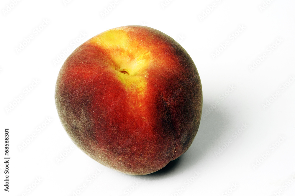 isolated on white background in studio Peach isolated on white background in studio Peach