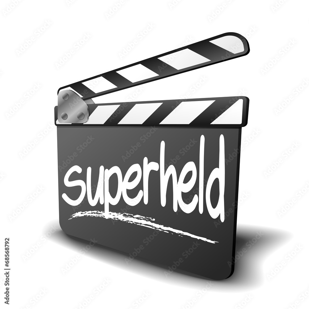 Naklejka premium Filmklappe Superheld