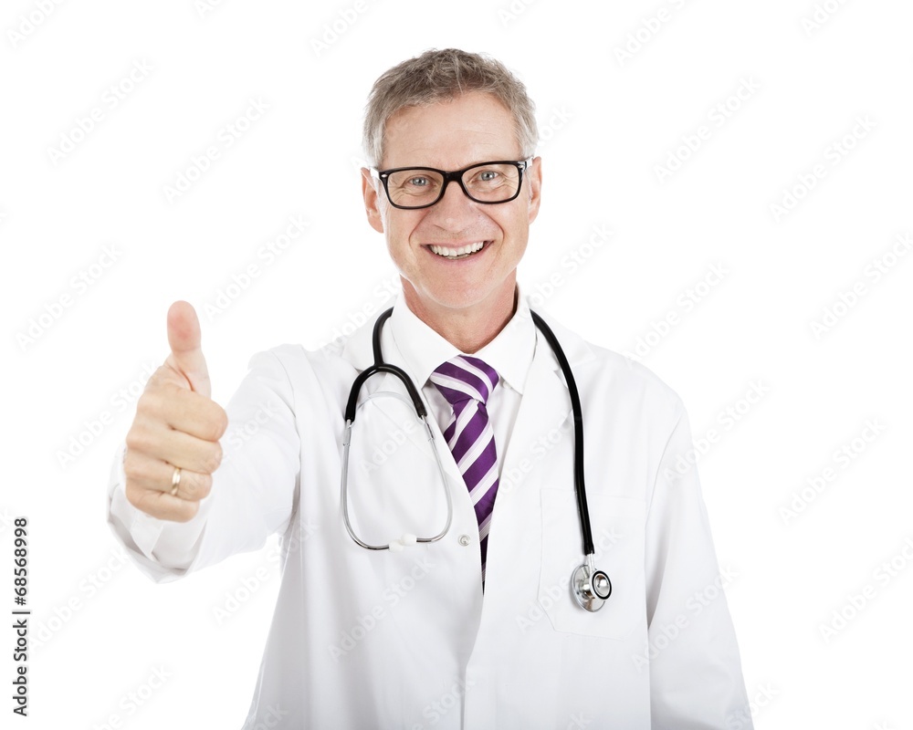 Smiling Medical Doctor Showing Thumbs up Hand Smiling Medical Doctor Showing Thumbs up Hand