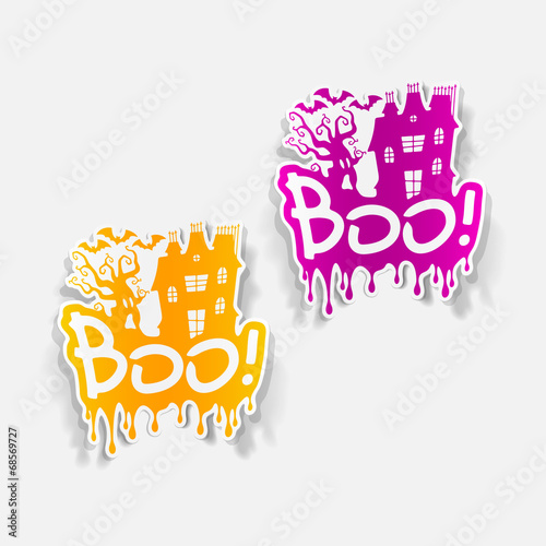 realistic design element: boo