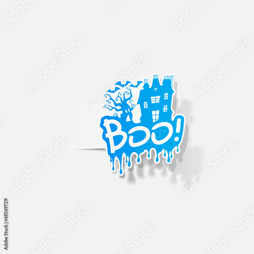 realistic design element: boo
