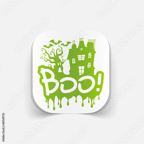 realistic design element: boo