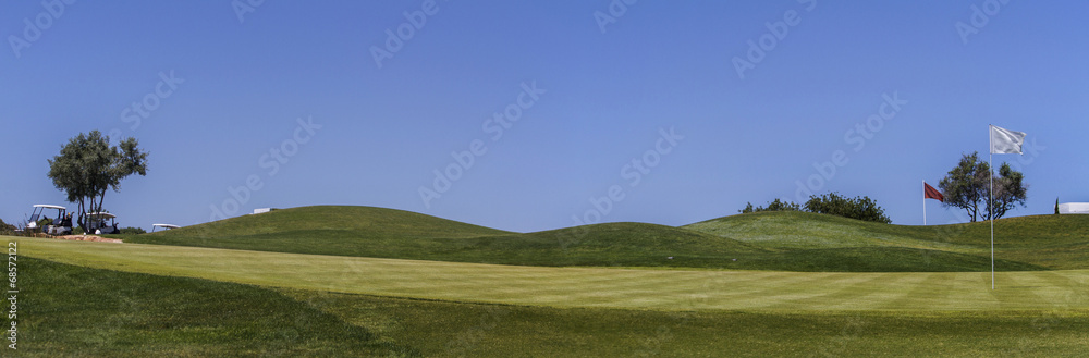 Landscape view of a golf course in the Algarve.