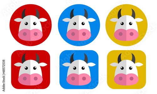 Cow flat icon