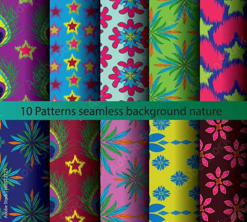 ten nature patterns seamless