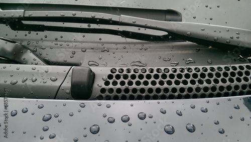 Raindrop on wiper