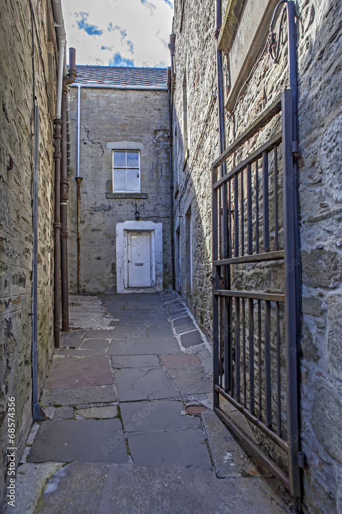 Fototapeta premium Lerwick City,old passage,Scotland