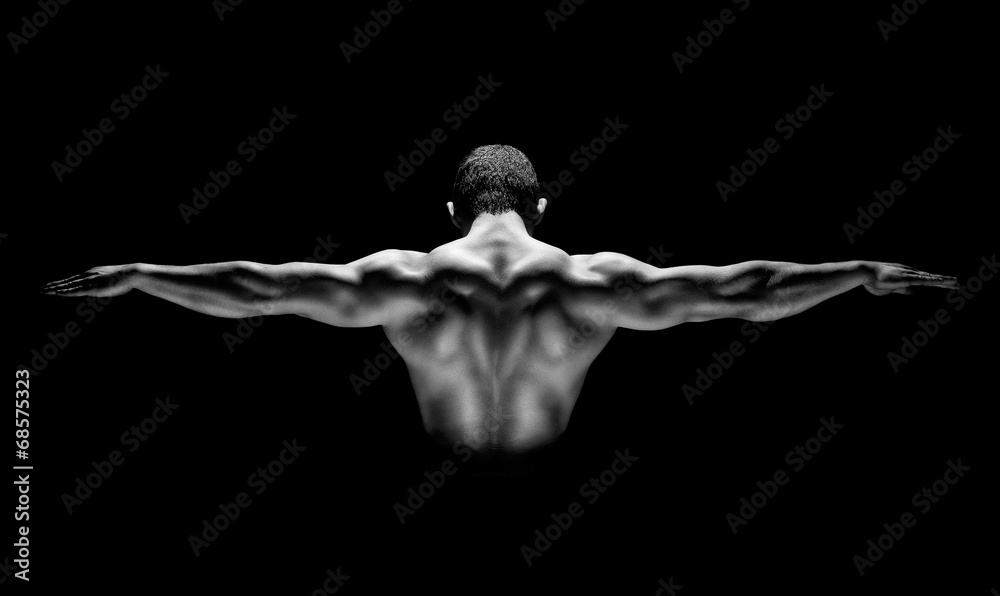 Photo & Art Print healthy muscular man with his arms stretched out