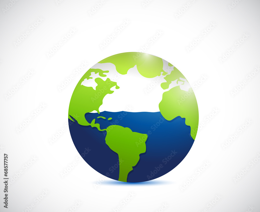 Naklejka premium globe and water illustration design