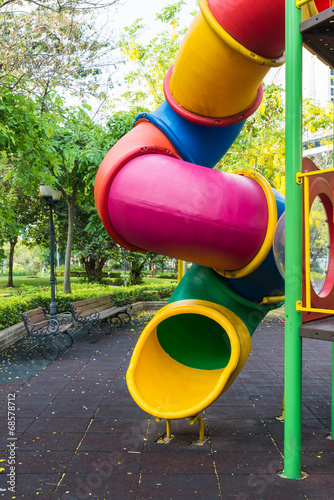 The colorful plaything in Benjasiri Park, Bangkok, Thailand