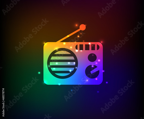 Radio symbol,Rainbow vector