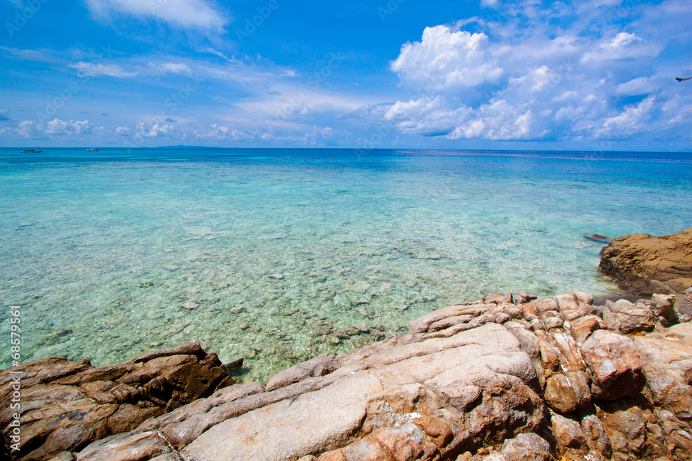 Idyllic beach of Andaman Sea in Tachai island - Thailand Idyllic beach of Andaman Sea in Tachai island - Thailand