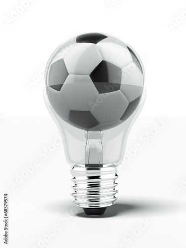 lightbulb with football inside