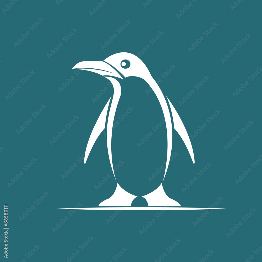 Obraz premium Vector image of penguin