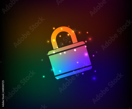 Lock symbol,Rainbow vector