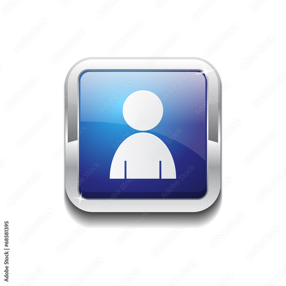 User Rounded Corner Vector Blue Web Icon Button User Rounded Corner Vector Blue Web Icon Button