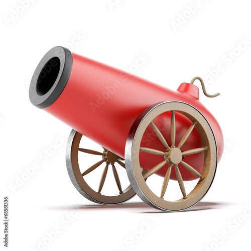 Canvastavla Red cannon