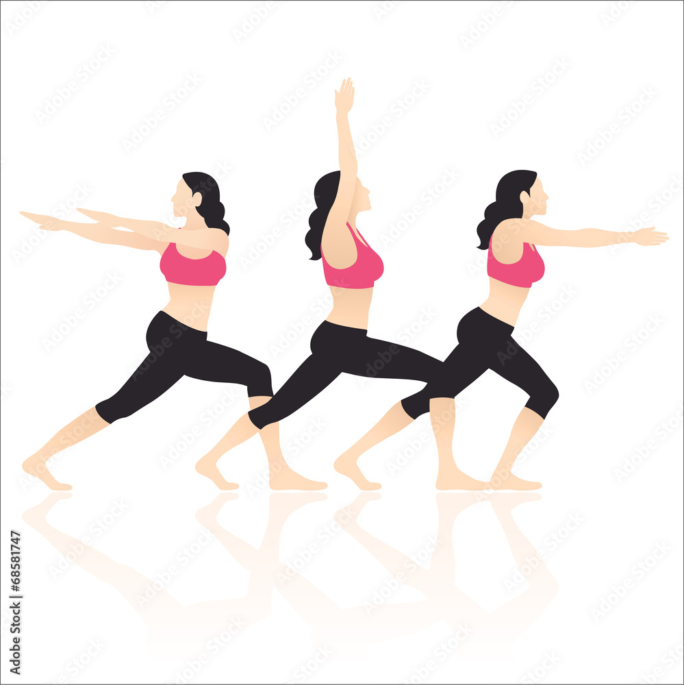 Yoga Actions Vector Yoga Actions Vector