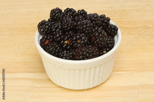 Blackberries in a ramekin