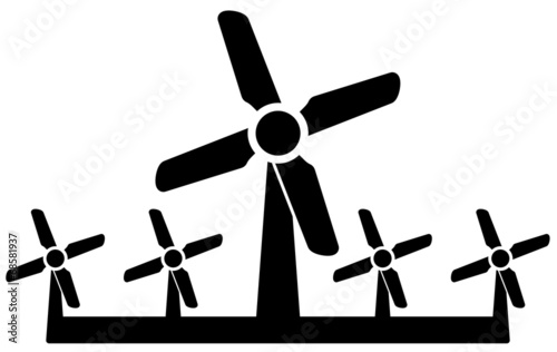 wind mill icon - wind power symbol