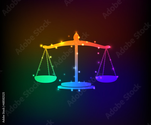 Justice law symbol,Rainbow vector