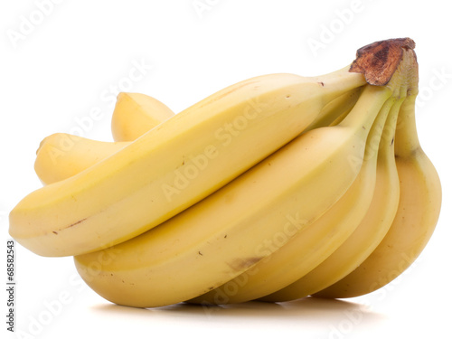 Bananas bunch isolated on white background cutout